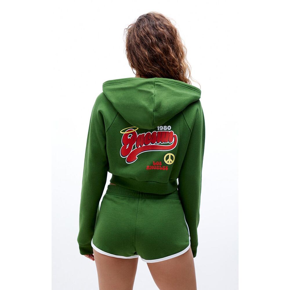 Pacsun 1980s Inspired Retro Cropped Hoodie Womens Size XS